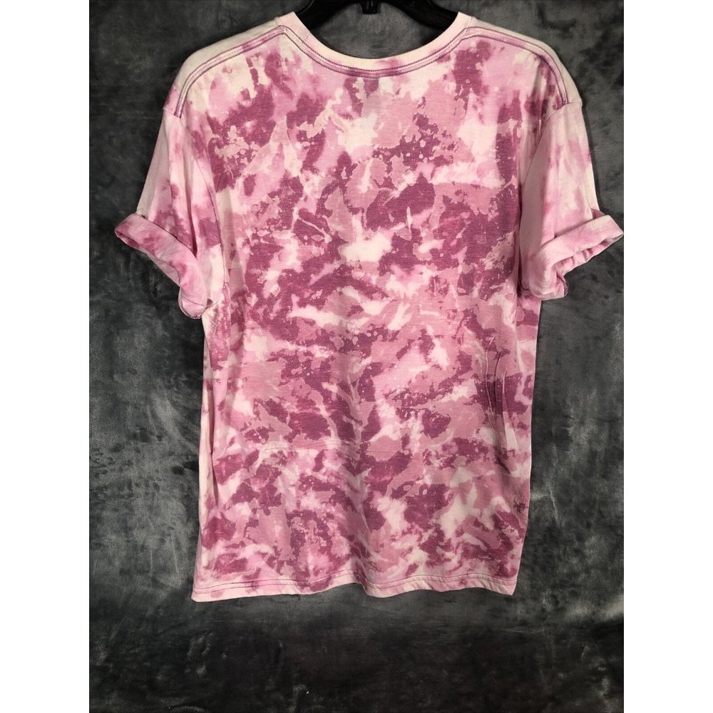 Live Life In Full Bloom Women’s Tie Dye Bleached T-Shirt Size Adult Large Hippie - Picture 6 of 9